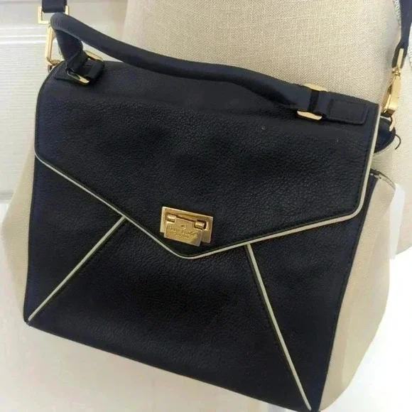 Kate Spade Wesley Place Laurel Satchel Black and Ivory - Picture 4 of 15